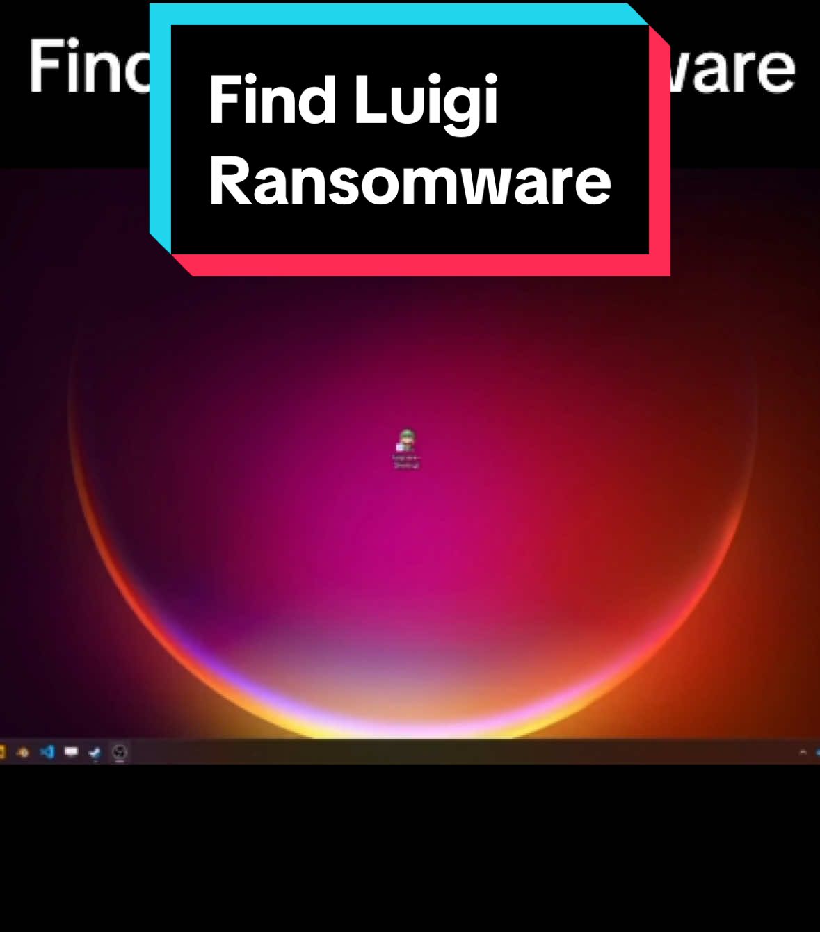 Made this Find Luigi “Ransomware”. This doesn’t actually do anything harmful. Too afraid to accidentally encrypt my own files lmao #findluigi #supermario64 #supermario64ds 