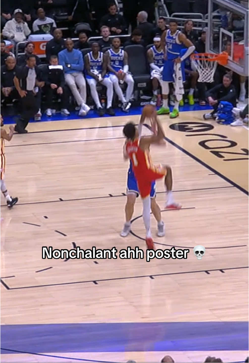 Bro just kept it pushing. 💀 #NBA #bball #basketball #hoops 