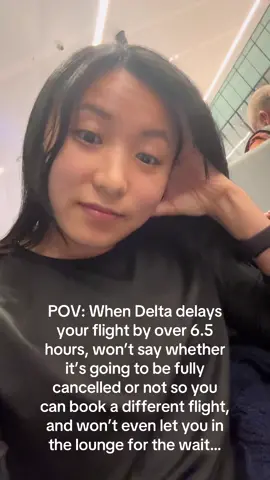 POV: When Delta delays your flight by over 6.5 hours, won’t say whether it’s going to be fully cancelled or not so you can book a different flight, and won’t even let you in the lounge for the wait…but they gave us $12 food vouchers because that makes everything better 🙄 #delta #deltadelays #dumpdelta #dontbookwithdelta @delta 