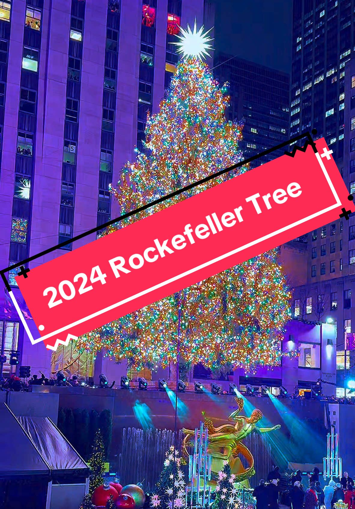 Lets watch the 2024 Rockefeller Tree be LIT! #rockefellercenter #rockefellerchristmastree #rockefellertree #nyc #nyctiktok #christmasinnewyork #christmasinnyc #nycchristmas 