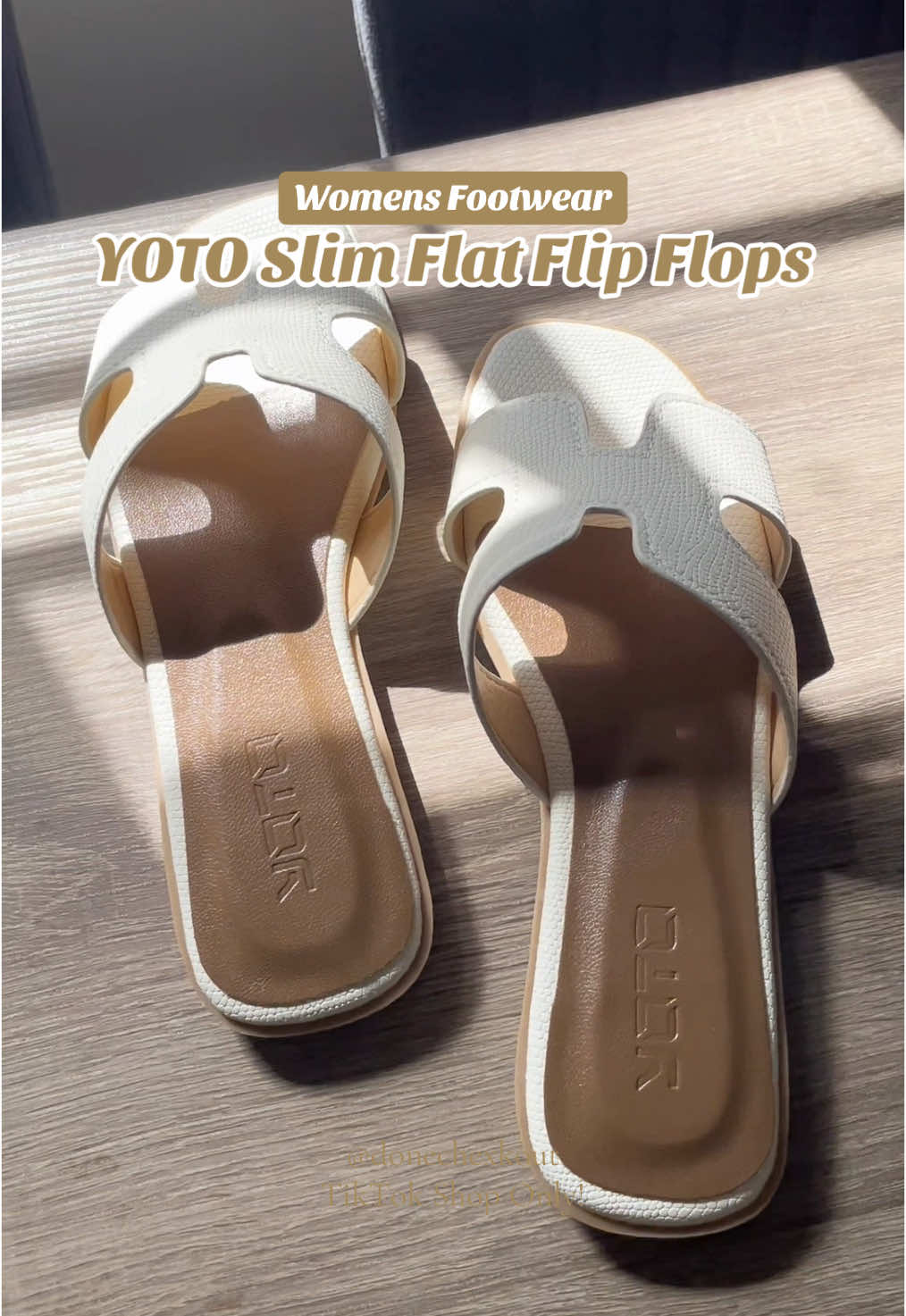 YOTO Slim Flat Flip Flops womens footwear #donechexkout #yoto #flipflops #slippers #sandal #footwear #aesthetic #tiktokshopontrend 