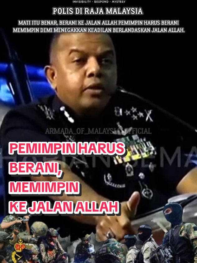 BERANI KE JALAN ALLAH Dato' Seri Panglima Haji Ayob Khan bin Mydin Pitchay. ialah  seorang Pegawai Polis Di Raja Malaysia yang Kini berkhidmat sebagai Timbalan Ketua Polis Negara sejak 23 Jun 2023 Kredit to : @ayobkhan_official  #polisdirajamalaysia #DatoAyobKhan #Salute #Respect #BanterasRasuah #RasuahMusuhNegara #ErtiPerjuangan 