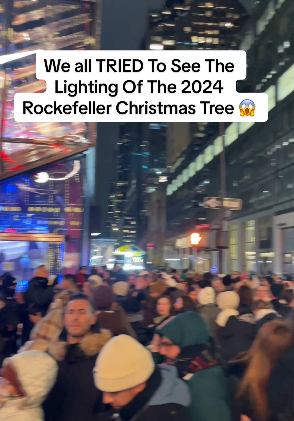 Regular people could not see the lighting of the 2024 Rockefeller Christmas Tree. Only VIPs and their loved ones were allowed☹️ Let’s all give a round of applause to the NYPD for creating a solid barrier around the Rockefeller tree.  *Follow @c_cliaa for more NYC Holiday/Christmas travel vlogs🎄 📍: Rockefeller Center  #saksfifthavenue #rockerfeller #manhattan #nycchristmas #holidayseason #christmasinnyc #christmasnyc #nychristmas #fifthavenue #christmas  #nycholiday #nycholidays #newyorkchristmas #rockerfellercenter #rockefellerchristmastree 