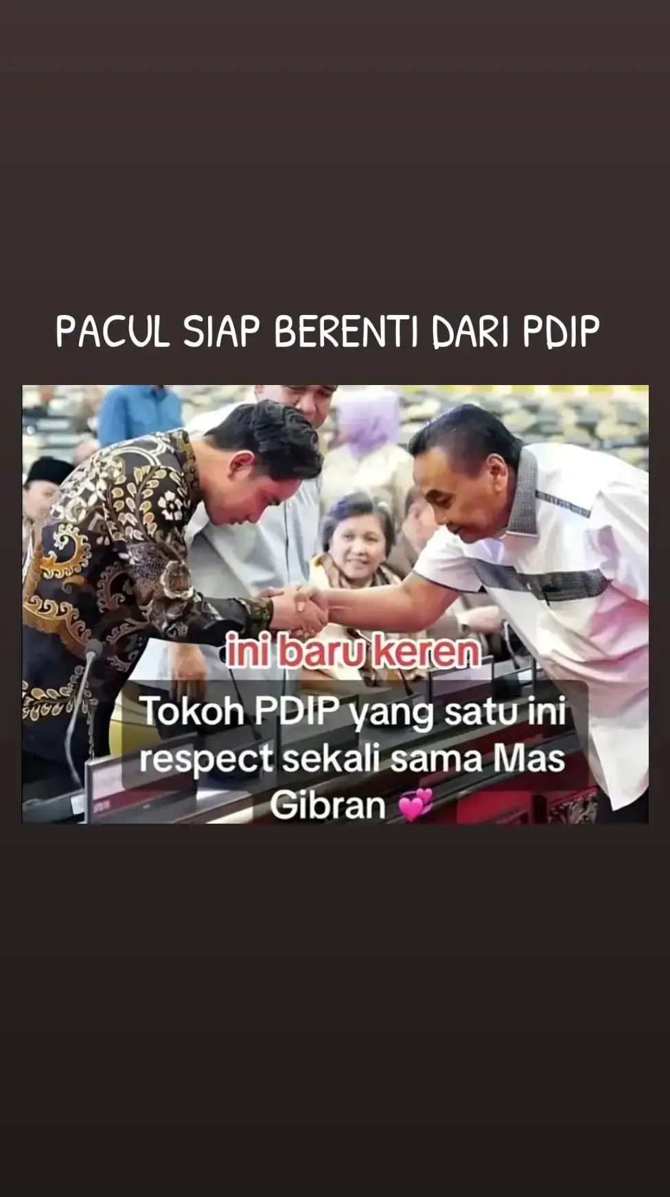 JIKA TIDAK ADA MANFAAT PACUL SIAP BERHENTI 