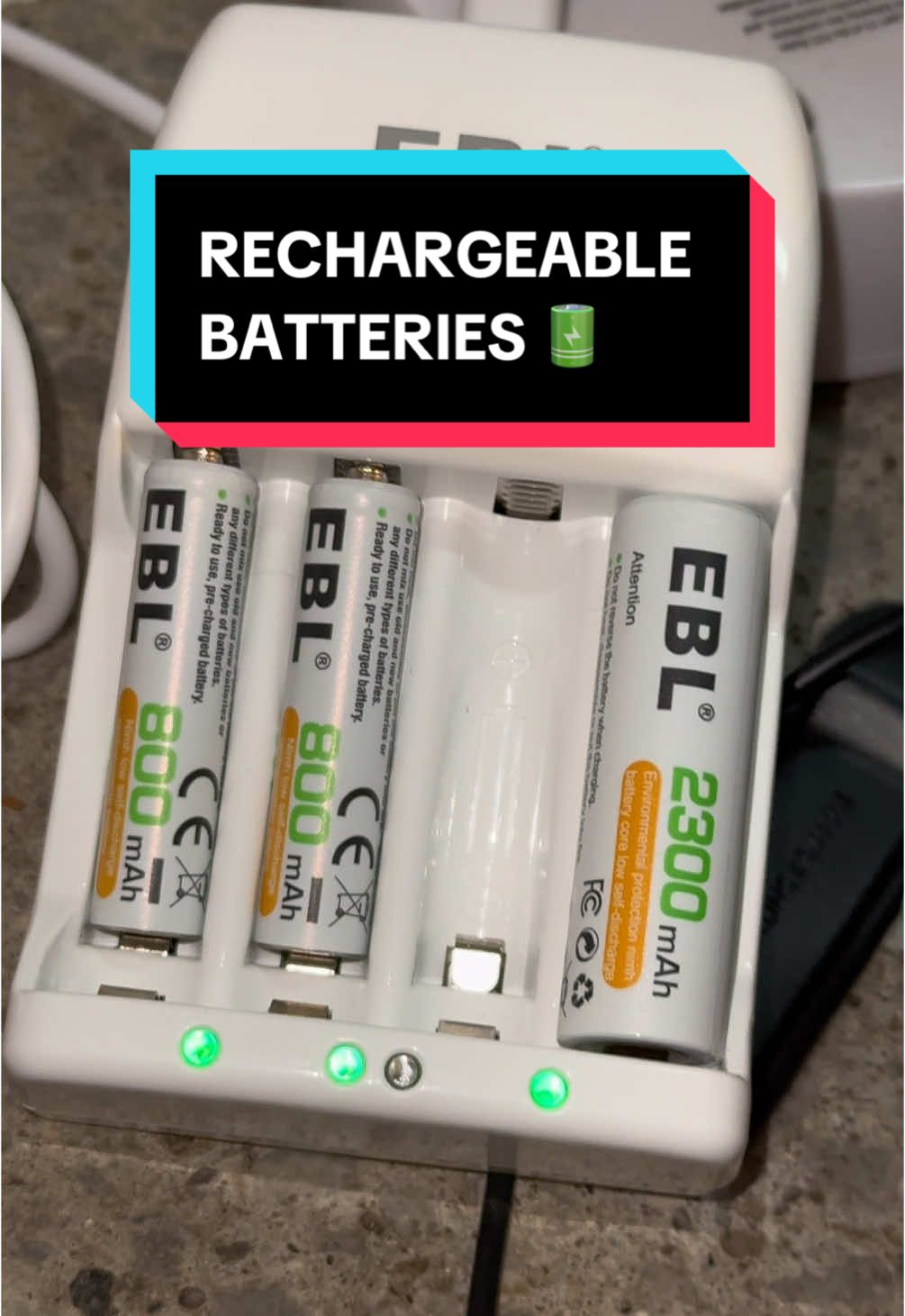 Stop rebuying batteries every year & get this instead ‼️👀 #battery #batteries #recharge #rechargeable #rechargeablebatteries #ebl #batterycharger #ad #ttshop #ttshopdeals #foryourpage #fyp #tiktokshop #tiktokshop 