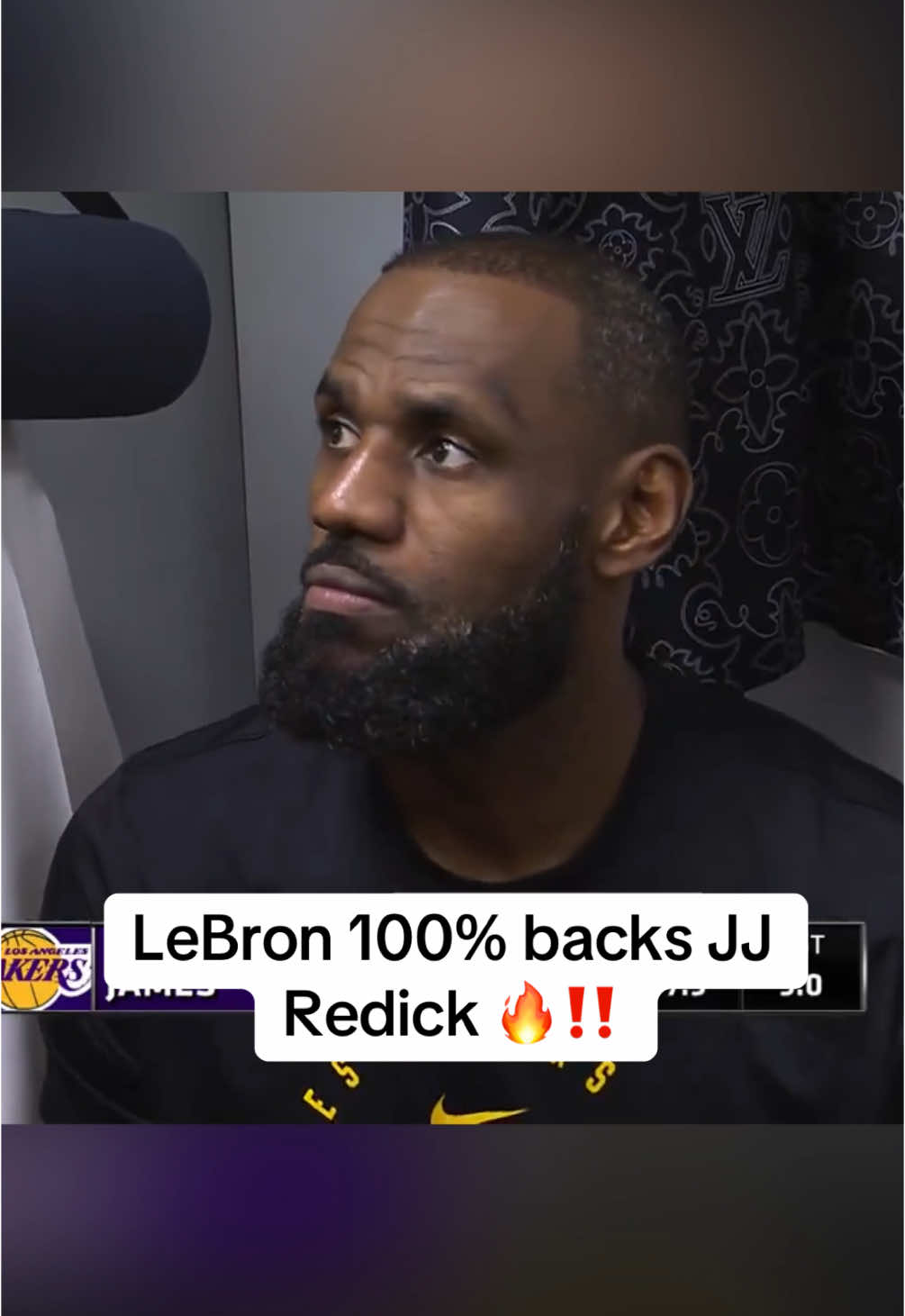 LeBron was right behind JJ after the tough L. 🔥 #NBA #bball #basketball #hoops #lakers #lebron 