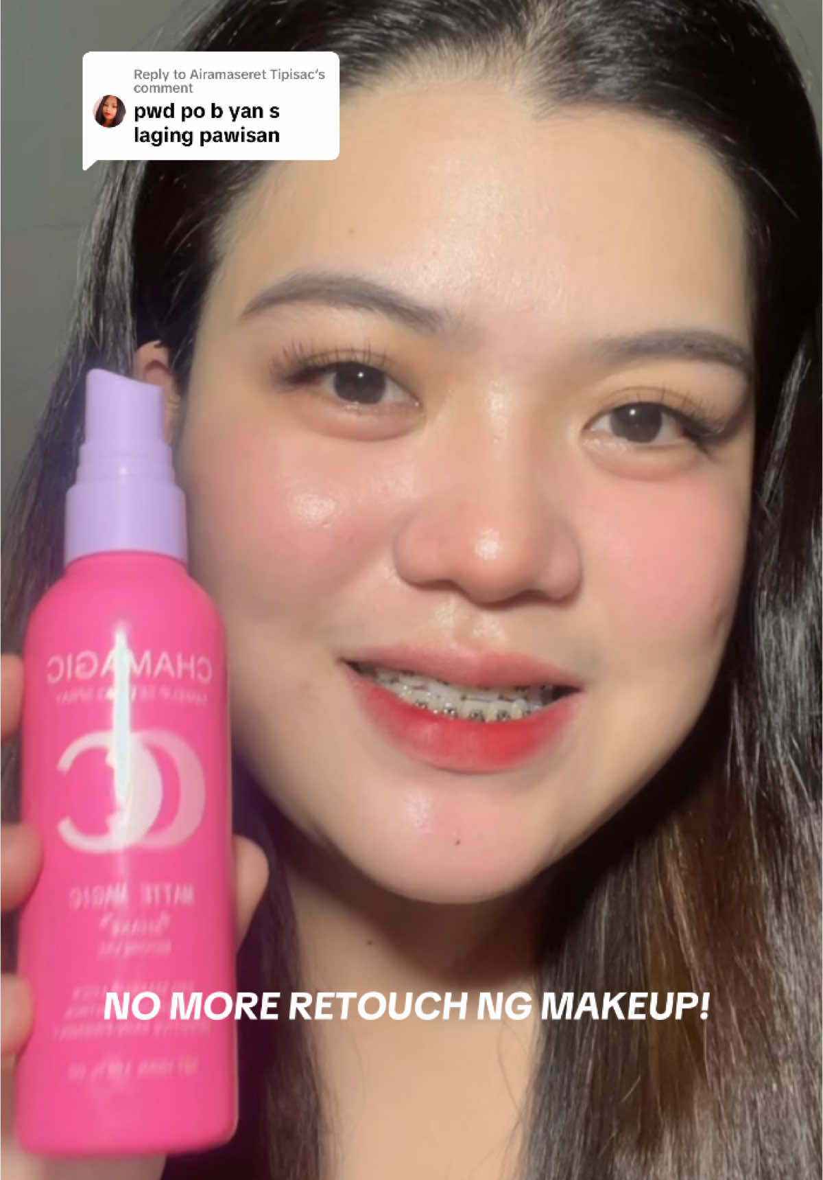 Replying to @Airamaseret Tipisac #makeupsettingspray #settingspray #affordablemakeupsettingspray #fyp #trending @CHAMAGIC PH #longlastingmakeup 