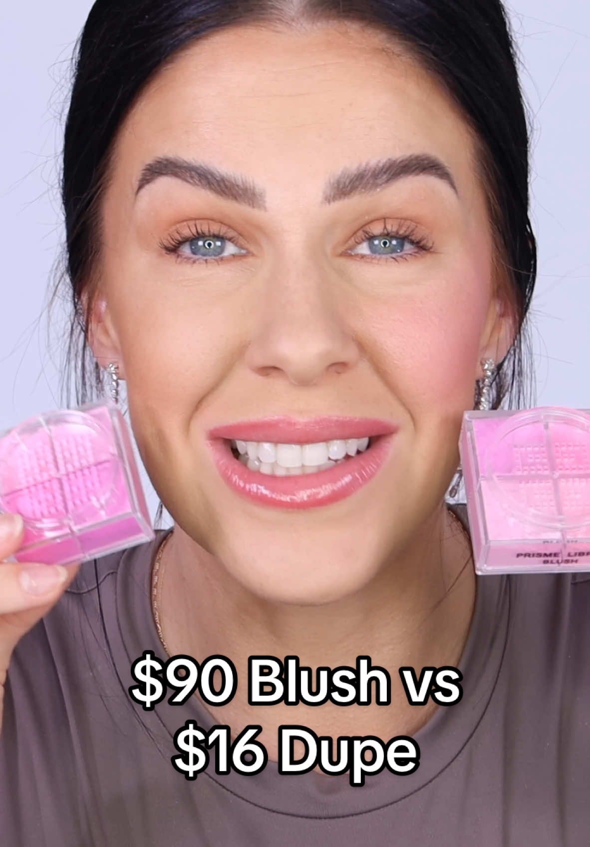 I can’t tell the difference!!! (But my bank account can LOL)😂 Another amazing dupe from @MCoBeauty  AD  #makeup #beauty #makeupdupes #makeuptutorial #makeuptok #makeupdupe 