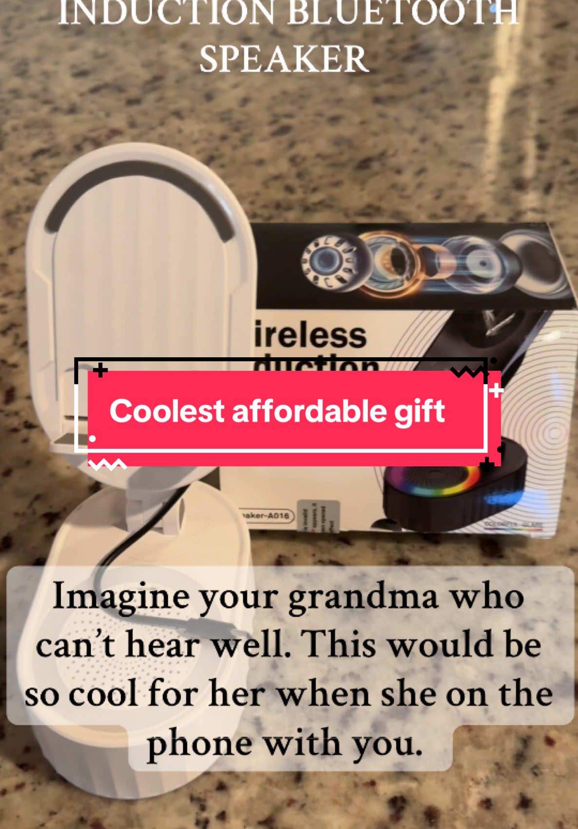 Imagine getting grams her favorite gift #bluetoothspeaker #inductionspeaker #speaker #christmasgift 