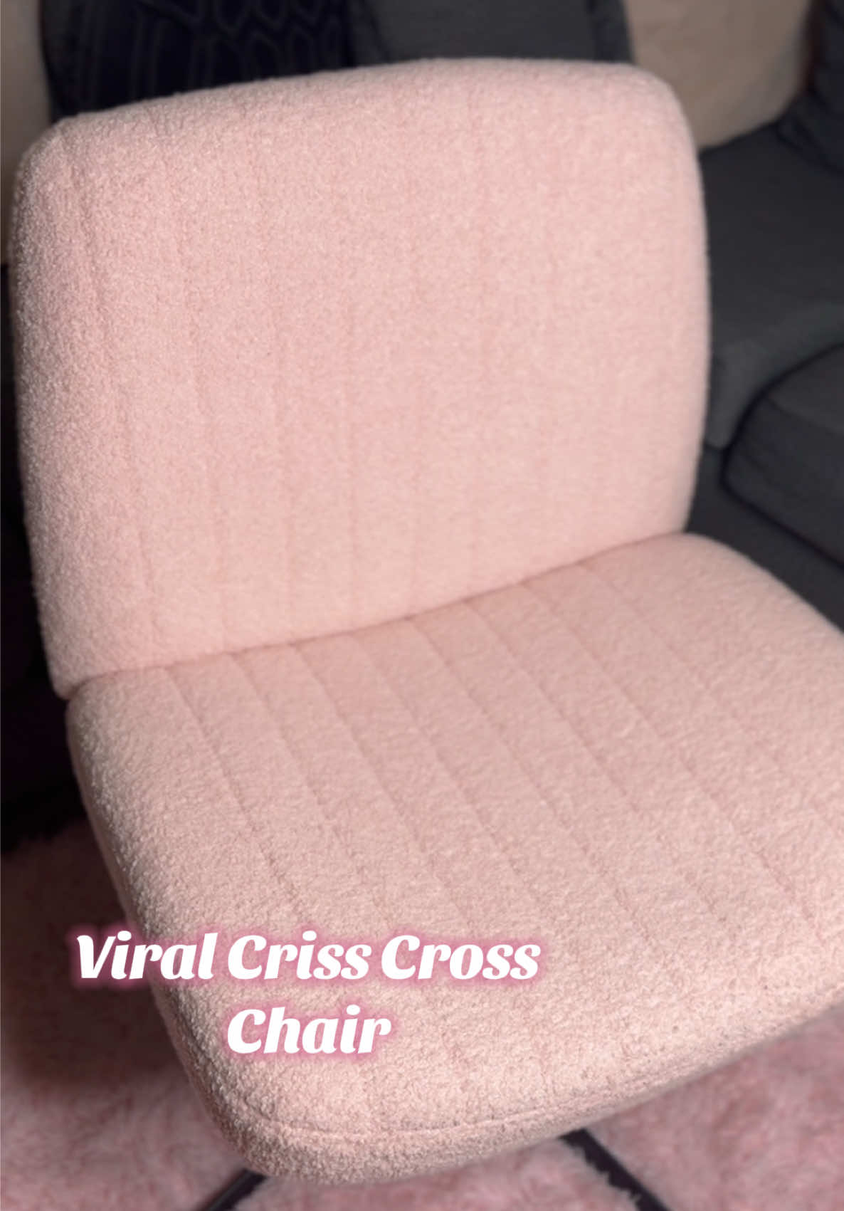 I got the viral criss cross chair from @FurniChic Haven #crisscrosschair #furnichichaven #pinkaesthetic #officechair #pinkdecor #spotlightfinds #tiktokshopholidayhaul