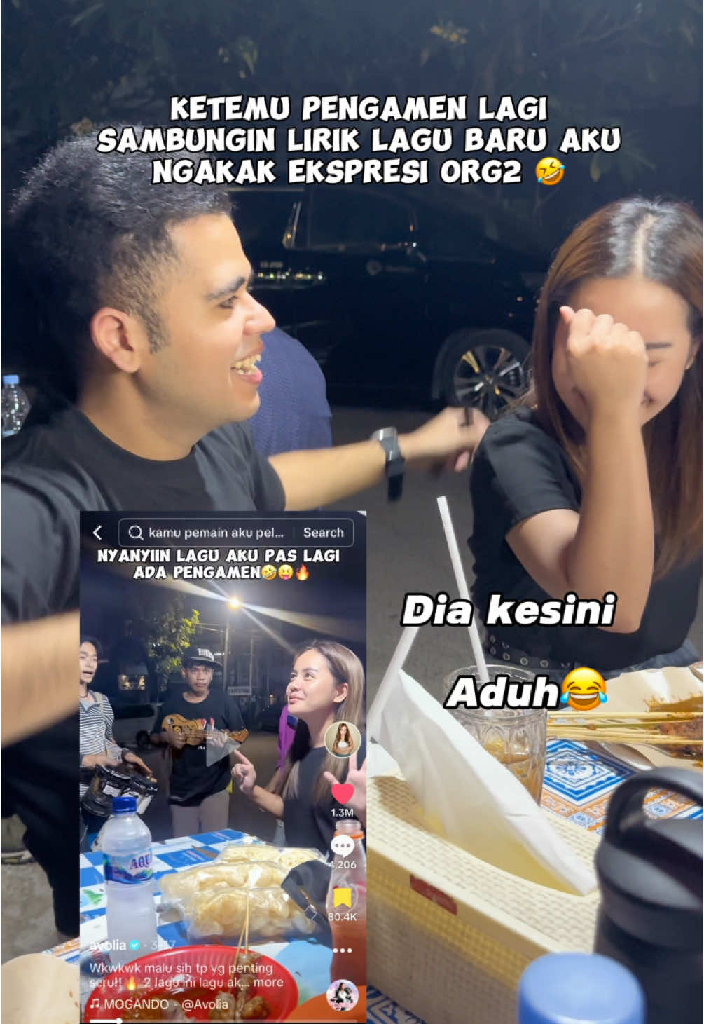 Kwkwk ketemu lg dong🤣 malu gak yah kalian kalo jd aku?😅🤣 btw ini lagu baru aku KLIK LINK DI BIO TIKTOK AKU FULL NYA🔥 #avoliaa #temanmakanteman #temanmakantemanavolia #laguavolia #musikditiktok #risingontiktok #prank 