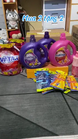 (MUA 2 TẶNG 2] Nước giặt xả Avatar 5 in 1 hương hoa anh đào và hương lavender làm sạch sâu, lưu hương dài lâu,##xuhuong##trending##dep##top