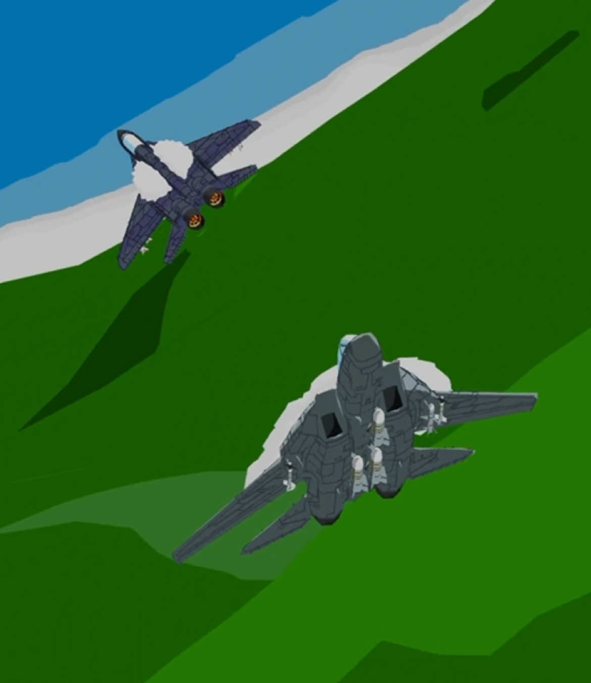 KNIFE FIGHT - - - My final project for Overview of Digital Production. We got to make any art piece we wanted, so I thought id revisit these cool stylised models I made but juice up the animation. I hope you enjoy :) #warthunder #warthunderaviation #dcs #miltok #f14 #mig29 #coldwar