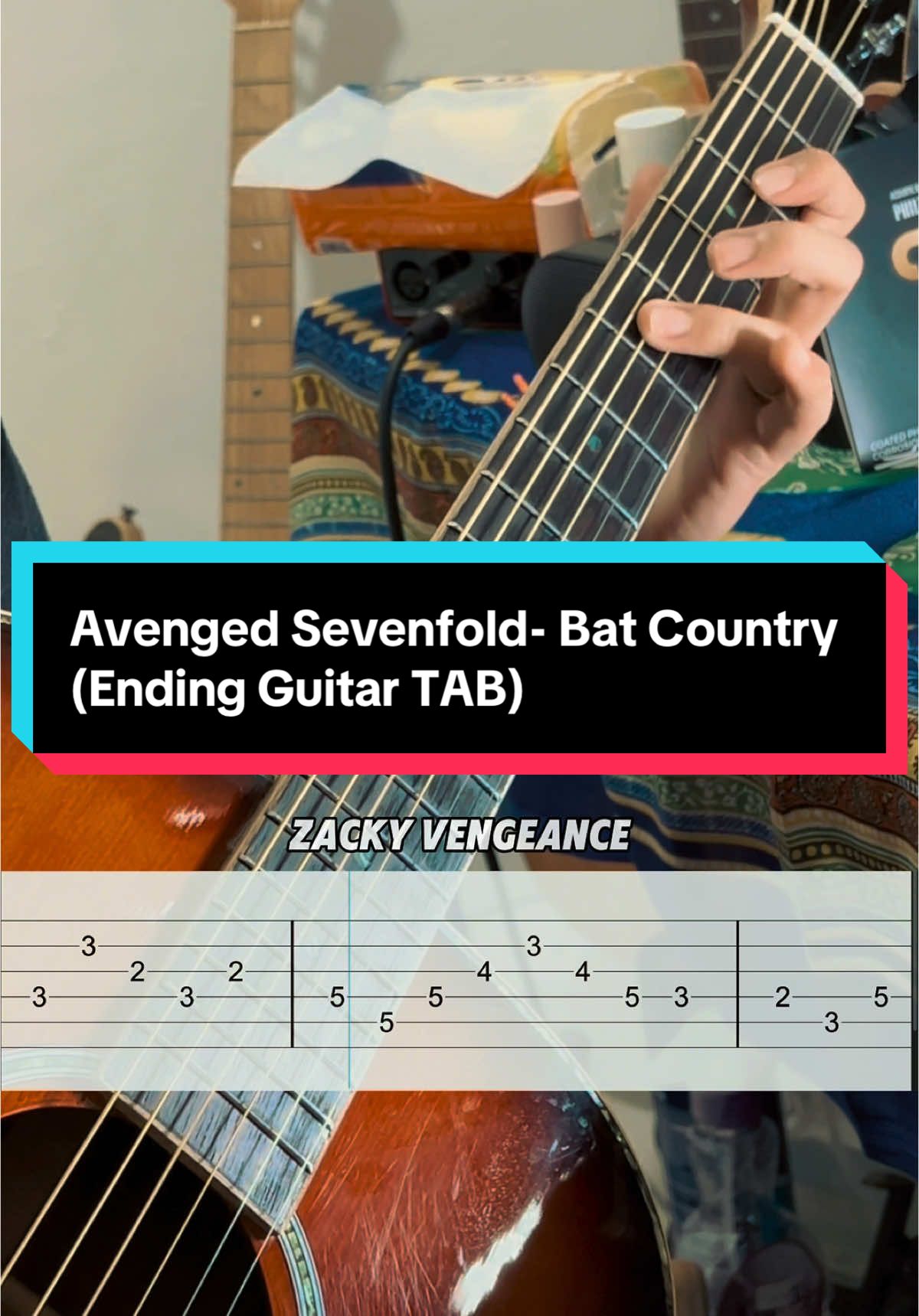 Avenged Sevenfold- Bat Country (Ending Guitar TAB)Tuning = Drop D