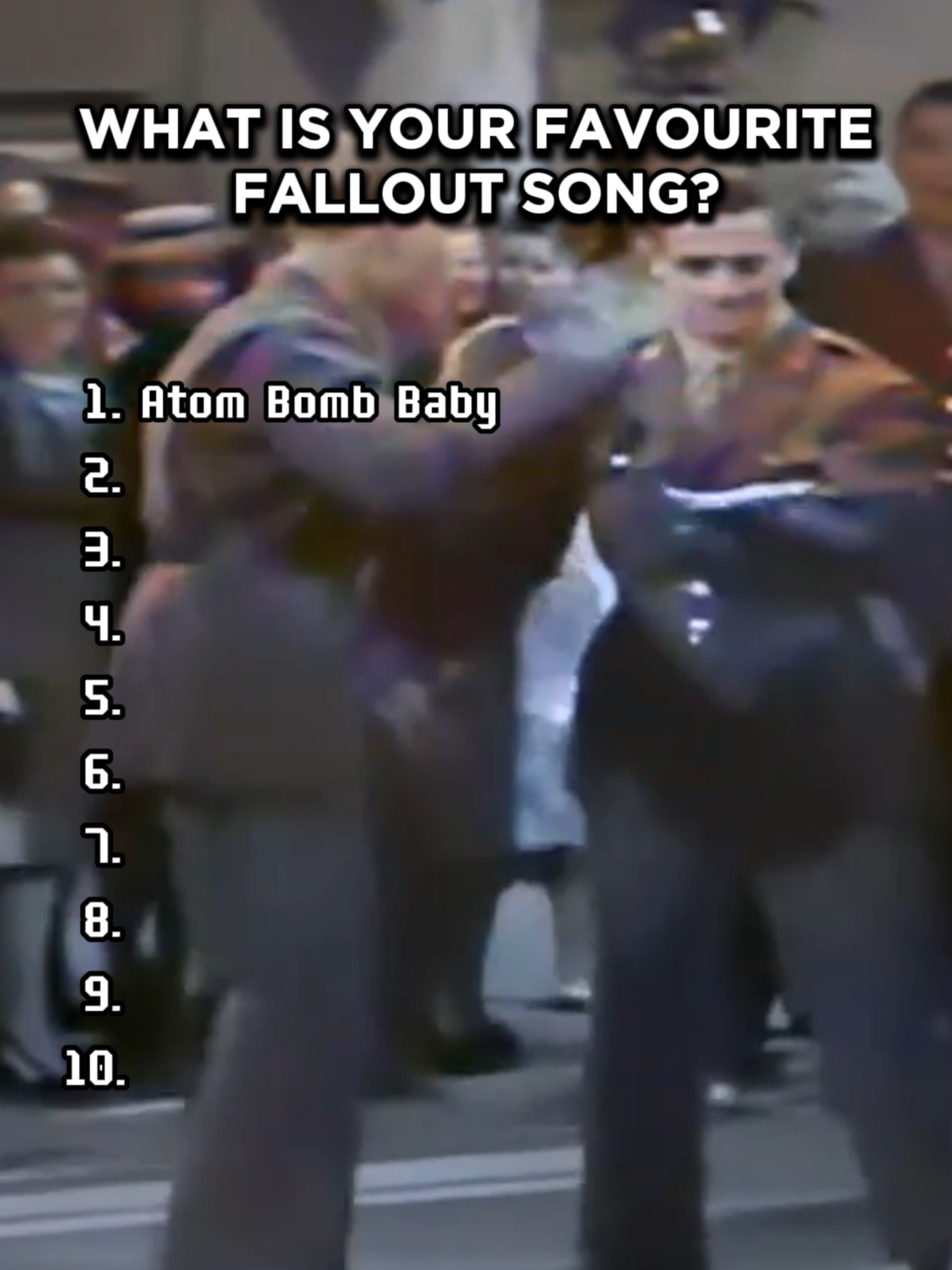 What is your favourite Fallout song? #fallout #fallout4 #50s #50smusic #60s #60smusic #70s #70smusic #80smusic #music #popular #classicalmusic #throwback #fyp #fanedit #60s70s80smusic