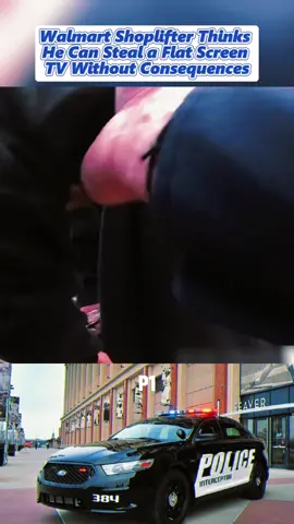Walmart Shoplifter Thinks He Can Steal a Flat Screen TV Without Consequences