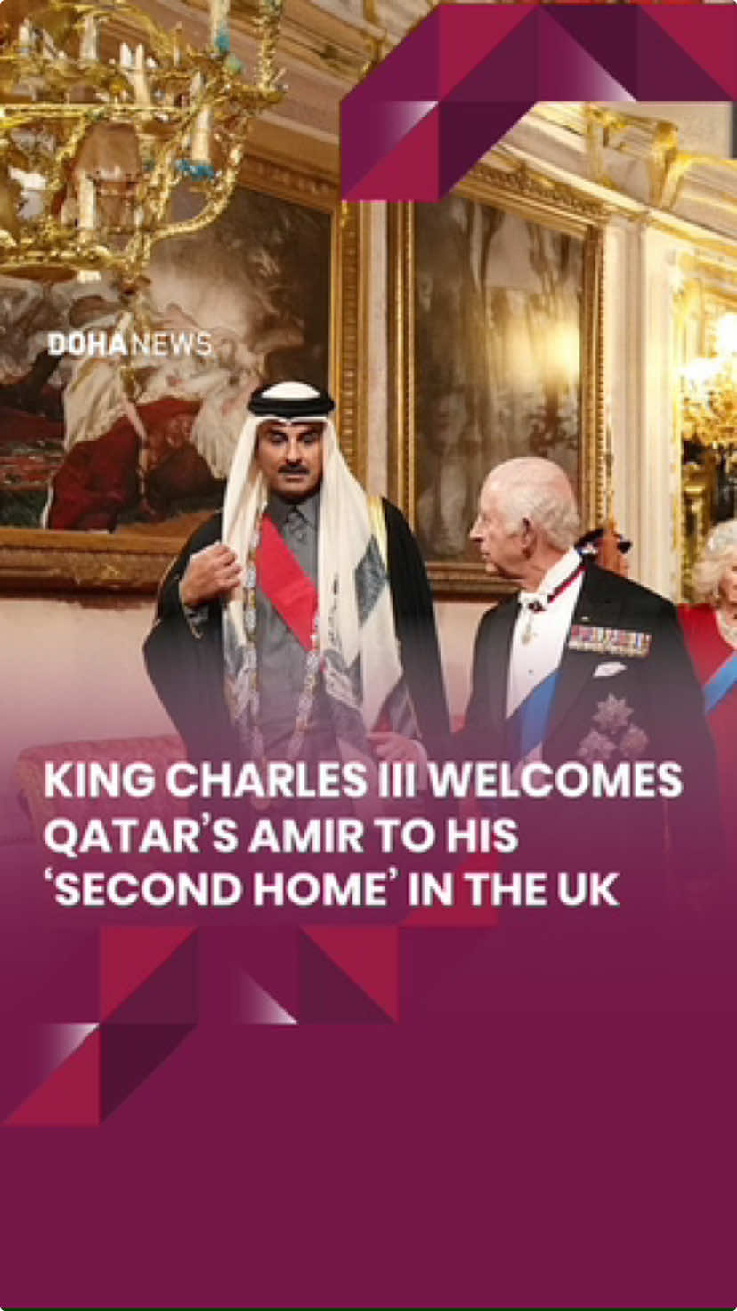 King Charles III has welcomed Qatar’s Amir Sheikh Tamim bin Hamad Al Thani to his “second home” in the UK during the State Banquet at Buckingham Palace on Tuesday. The British monarch praised the “special bond” of the relations between the two countries and said the UK is proud to be Qatar’s oldest friend in the West. #Qatar #Doha #Dohanews #news #King #Charleslll #Home #UK #buckinghampalace