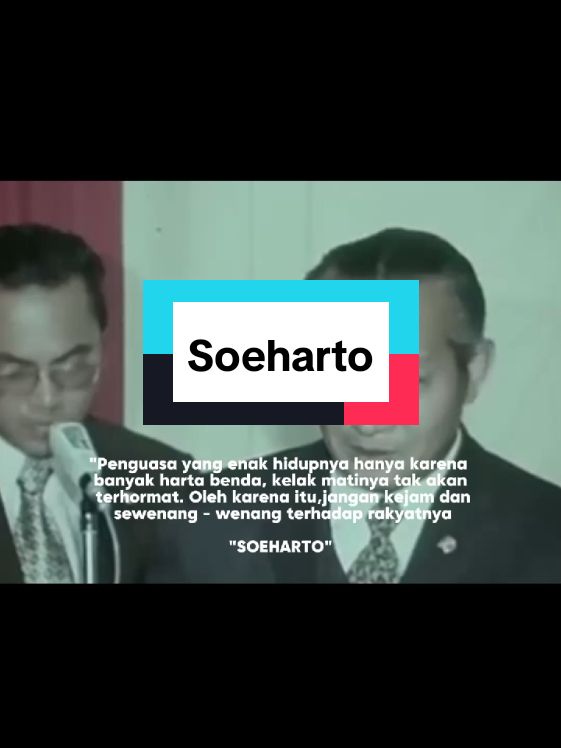 Soeharto (8 Juni 1921 – 27 Januari 2008) Presiden Indonesia kedua yang menjabat dari tahun 1968 sampai 1998. Sebelumnya ia pernah menjabat sebagai penjabat presiden sebelum akhirnya diangkat menjadi presiden. Secara luas ia dianggap sebagai diktator militer oleh pengamat internasional. Soeharto memimpin Indonesia sebagai rezim otoriter sejak kejatuhan pendahulunya Soekarno pada tahun 1967 hingga pengunduran dirinya pada tahun 1998 menyusul kerusuhan nasional. Kediktatorannya selama 32 tahun dianggap sebagai salah satu kediktatoran paling brutal dan korup di abad ke-20. Sebelum menjadi presiden, Soeharto adalah pemimpin militer pada masa Hindia Belanda dan Kekaisaran Jepang, dengan pangkat terakhir Mayor Jenderal. Setelah Gerakan 30S 1965, Soeharto kemudian melakukan operasi penertiban dan pengamanan atas perintah dari Presiden Soekarno, salah satu yang dilakukannya adalah dengan menumpas Gerakan 30 September dan menyatakan bahwa PK1 sebagai organisasi terlarang. Berbagai kontroversi menyebut operasi ini menewaskan sekitar 100.000 hingga 2 juta jiwa. Soeharto juga merupakan sosok yang kontroversial karena membatasi kebebasan warga negara Indonesia keturunan Tionghoa, menduduki Timor Timur, pemaksaan asas tunggal Pancasila di berbagai bidang, dan disebut sebagai salah satu rezim paling korup dalam sejarah dunia modern. Dalam pemerintahannya yang berlangsung selama 32 tahun lamanya, telah terjadi penyalahgunaan kekuasaan termasuk korupsi dan pelanggaran HAM. Hal ini merupakan salah satu faktor berakhirnya era Soeharto.#soeharto #jenderalsoeharto #ordebaru #presidenindonesia🇮🇩 #sejarahindonesia #fypp 