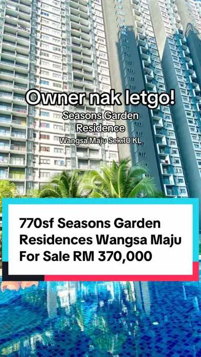 Unit size 770sf dgn 1 carpark ni Value RM 470,000 di kebanyakkan bank. Korang tau owner nak letgo brape???? Dia kasi diskaun RM 100,000 from valuation! Okay ke okay sangat? Contact di profile #haidherazizproperty #realestate #propertyforsale #belowmarketvalue #lowdensity #srirampai #lrt 