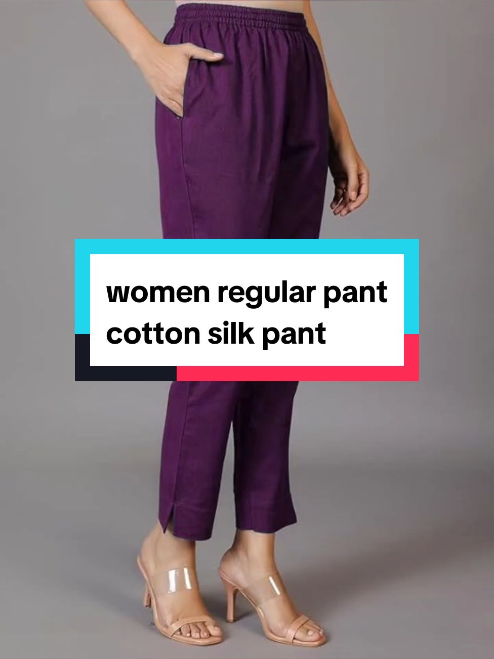 women regular fit pant with pocket cotton silk pant small cutting.#pantwithpocket#cottonpant#readystock#fyppageforyoupage#itz_sangarishop 