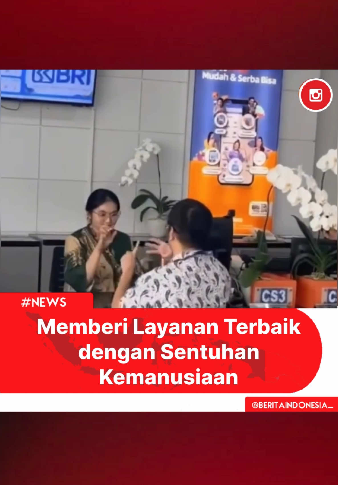 The real melayani setulus hati, salut banget sama pelayanan #csbri yang humble ke nasabah disabilitas. Sehat-sehat ya untuk kalian 🫶