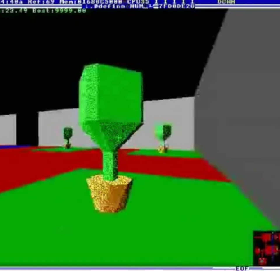 TempleOS flight simulator and first person shooting game! #fyp #god #templeos #terrydavis #holyc #programming #holygod 