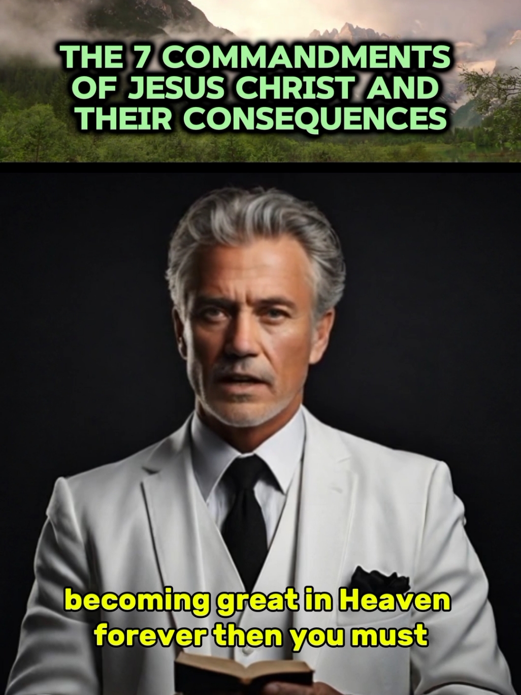 The 7 commandments of Jesus Christ and their consequences In John 14 verse 21 Jesus said: The person who has My commandments and keeps them is the one who [really] loves Me; and whoever [really] loves Me will be loved by My Father, and I will love him and reveal Myself to him [I will make Myself real to him].” According to the above Bible passage, Jesus will not accept that you love Him when you only say with your mouth that you love Him but you do not bother to know and obey His commandments or rules.  According to the statements of Jesus in many parts of the Bible, this is the attitude of a hypocrite and not a true disciple. In Isaiah 29 verse 13 the Bible says: The Lord says: “These people come near to me with their mouth and honor me with their lips, but their hearts are far from me. Their worship of me is based on merely human rules they have been taught. In Ezekiel 33 verse 31 the Bible says: My people come to you, as they usually do, and sit before you to hear your words, but they do not put them into practice. Their mouths speak of love, but their hearts are greedy for unjust gain.
 In Mathew 15 verse 7 - 9 Jesus said: You hypocrites! Isaiah was right when he prophesied about you: “‘These people honor me with their lips, but their hearts are far from me. They worship me in vain; their teachings are merely human rules.
 Entering heaven and becoming great in Heaven is not as simple as you may think. Entering Heaven and becoming great in Heaven is not as simple as just believing in Jesus and going to church everyday and serving in the house of God. You can have all of these qualities and still end up in hell fire or as least important in Heaven forever. 
 Jesus said in Mathew 7 verse 13 to 14 that narrow is the gate that leads to eternal life and only a few find it. When our loved ones die we always politely say they have gone to be with the Lord but is it really true everyone of your loved one who died have actually gone to be with the Lord?
 If you are really interested in entering Heaven and becoming great in Heaven forever then you must do your best to obey all of the 7 commandments or rules of Jesus below.   Like and share this video  #7commandements #fypシ #foryoupage❤️❤️ #china #india #usa_tiktok #gambia #canada_life🇨🇦 #austrilla #talkingAI #talkinghead 