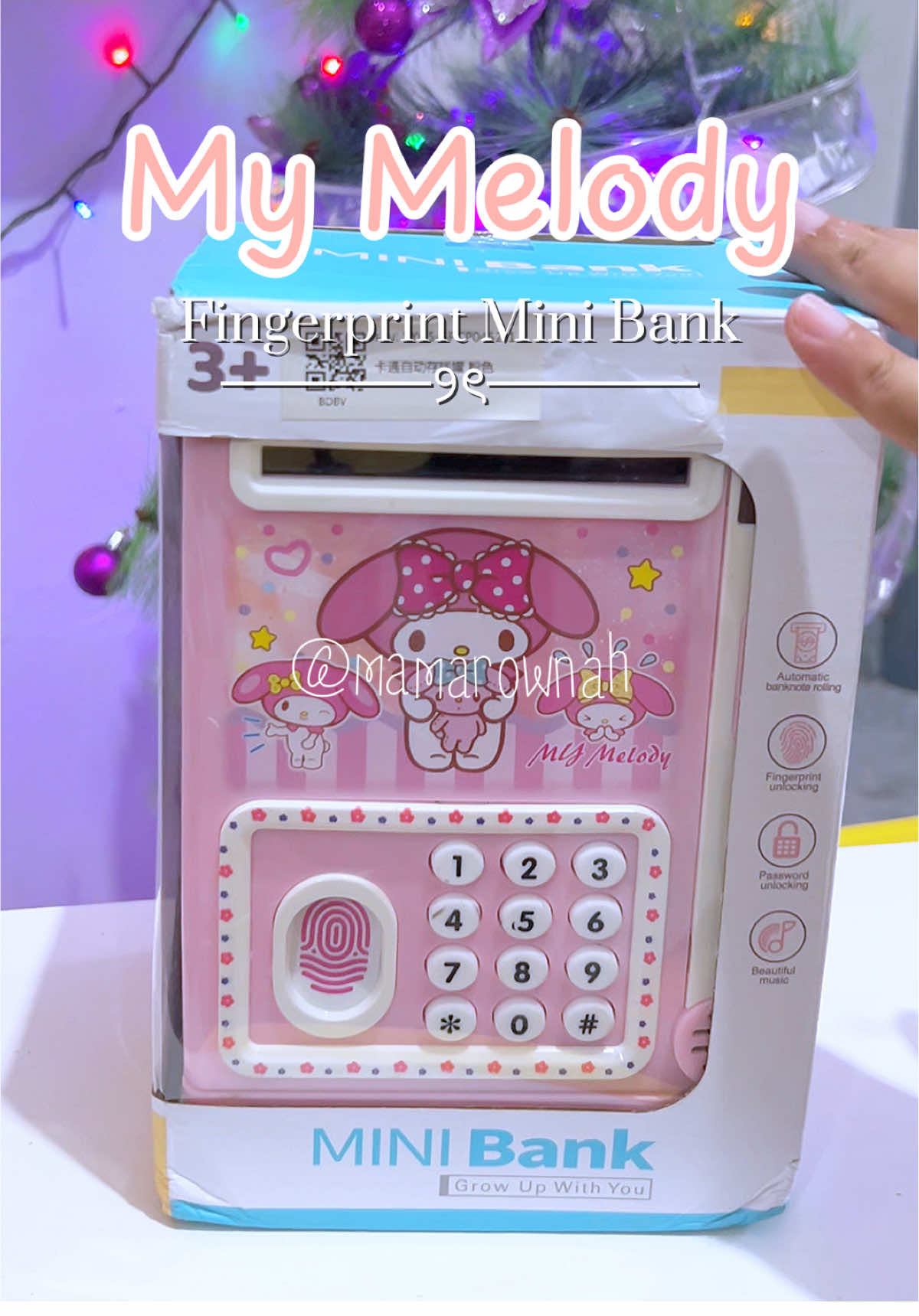 Cute and interactive saving machine bank for Kids! Definitely they will enjoy saving money this 2025! 💖 #atmbankmachine #minibank #fingerprintbank #mymelody #mymelodytoys #sanriocoinbank #coinbankforkids #kidstoys #moneybank #giftideas #toysforkids #toysforkidsgift #fyp 