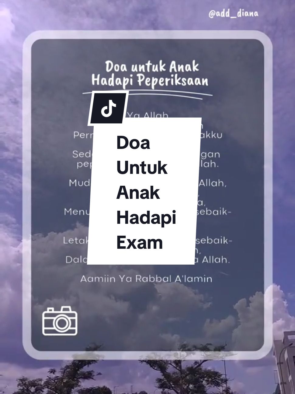 Assalamualaikum. Moga Allah permudahkan urusan anak-anak semua untuk menghadapi peperiksaan. Moga bermanfaat. #doaanakhadapiexam #adeenalifestyleshop 