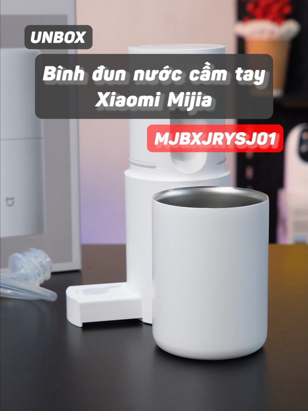 Unbox Bình đun nước cầm tay Xiaomi Mijia MJBXJRYSJ01 #LearnOnTikTok #xuhuong #binhdungnuoc #binhdunnuocphasua #unbox #chiemtai 