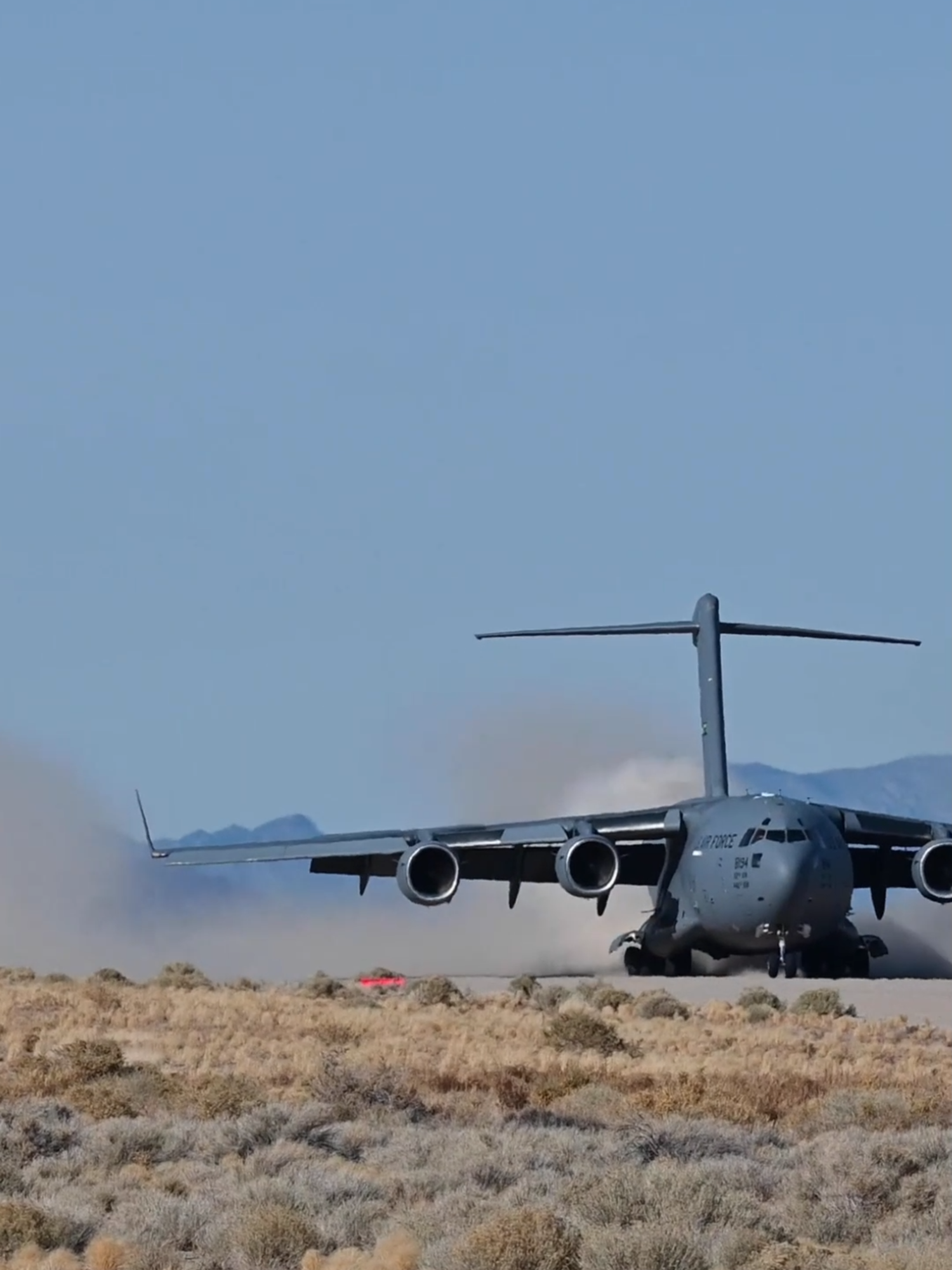 C-17 Globemaster III Dirt Airstrip Landing