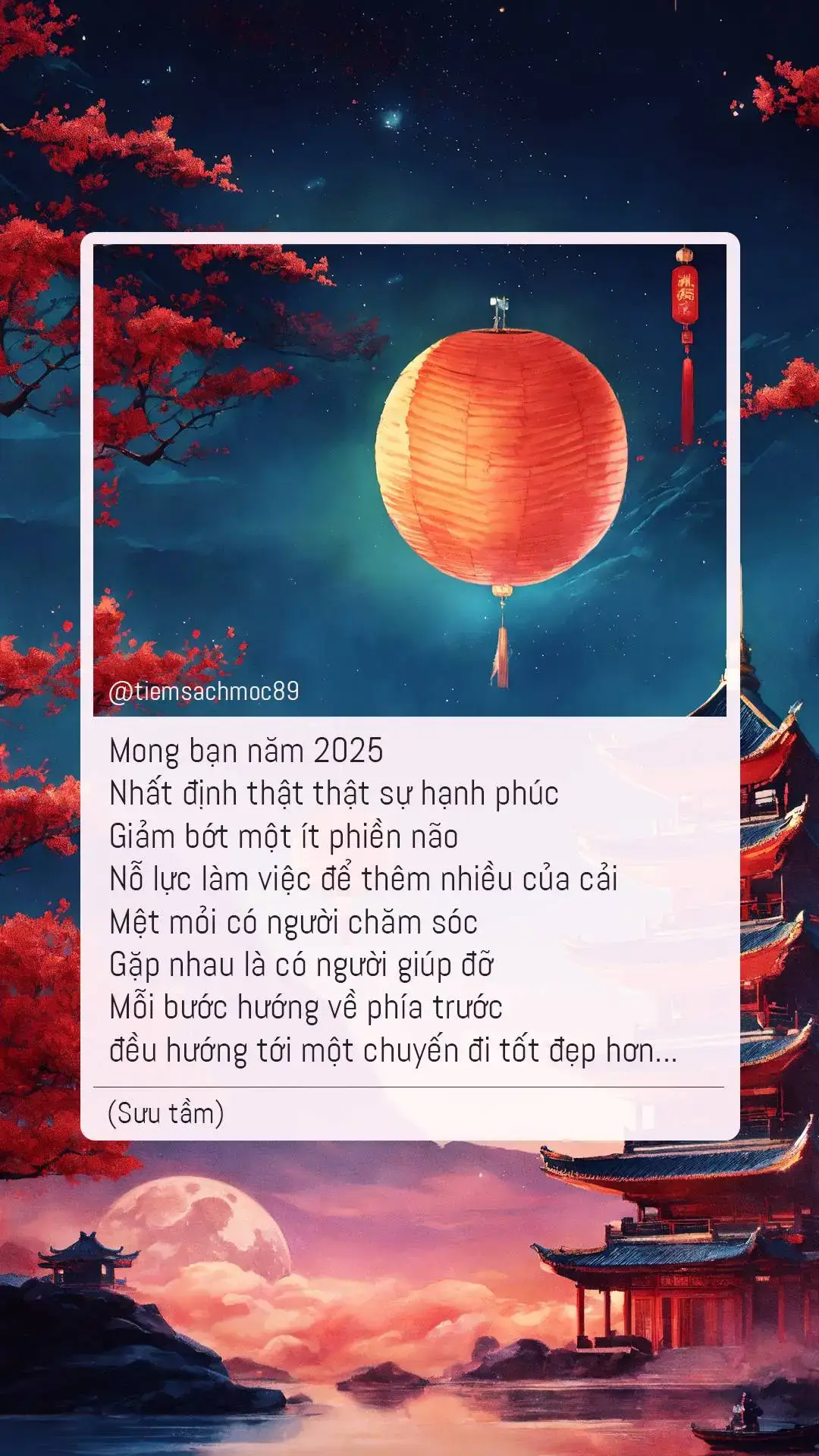 Mong bạn 2025 thật sự hạnh phúc #fyp #foryou #status #tamtrang #tiemsachmoc89 #2025 #tet2025 