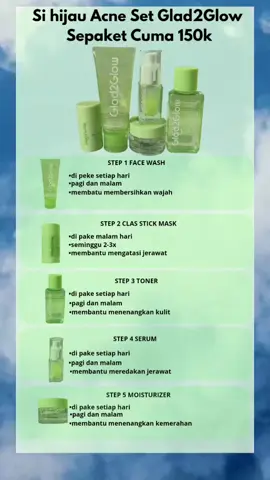 kulit berjerawat dan berminyak glad2glow ijo solusinya #glad2glow #glad2glowacneset #glad2glowmoisturizer #acnesetglad2glow #moisturizerbigsizeglad2glow #glad2glowid #glad2glowmy #glad2glowskincare #glad2glowacne #acneproneskin 