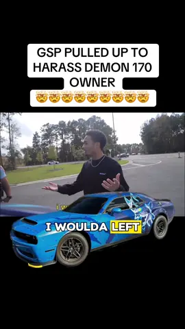 GSP do not like mopar owners. CamaKat was pulled over to the side of the road about to make a video when GSP pulled up behind him to question him. #carsoftiktok #gsp #policeofficer #demon170 