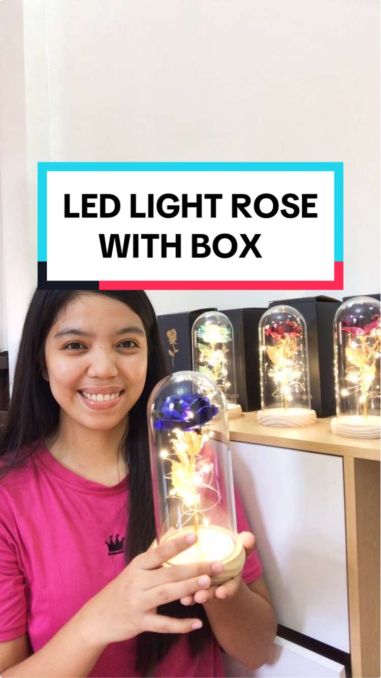 Led Light Rose in Glass dome on wooden base artificial flower lamp galaxy rose enchanted rose with box #galaxyrose #ledrose #roselamp #rose 