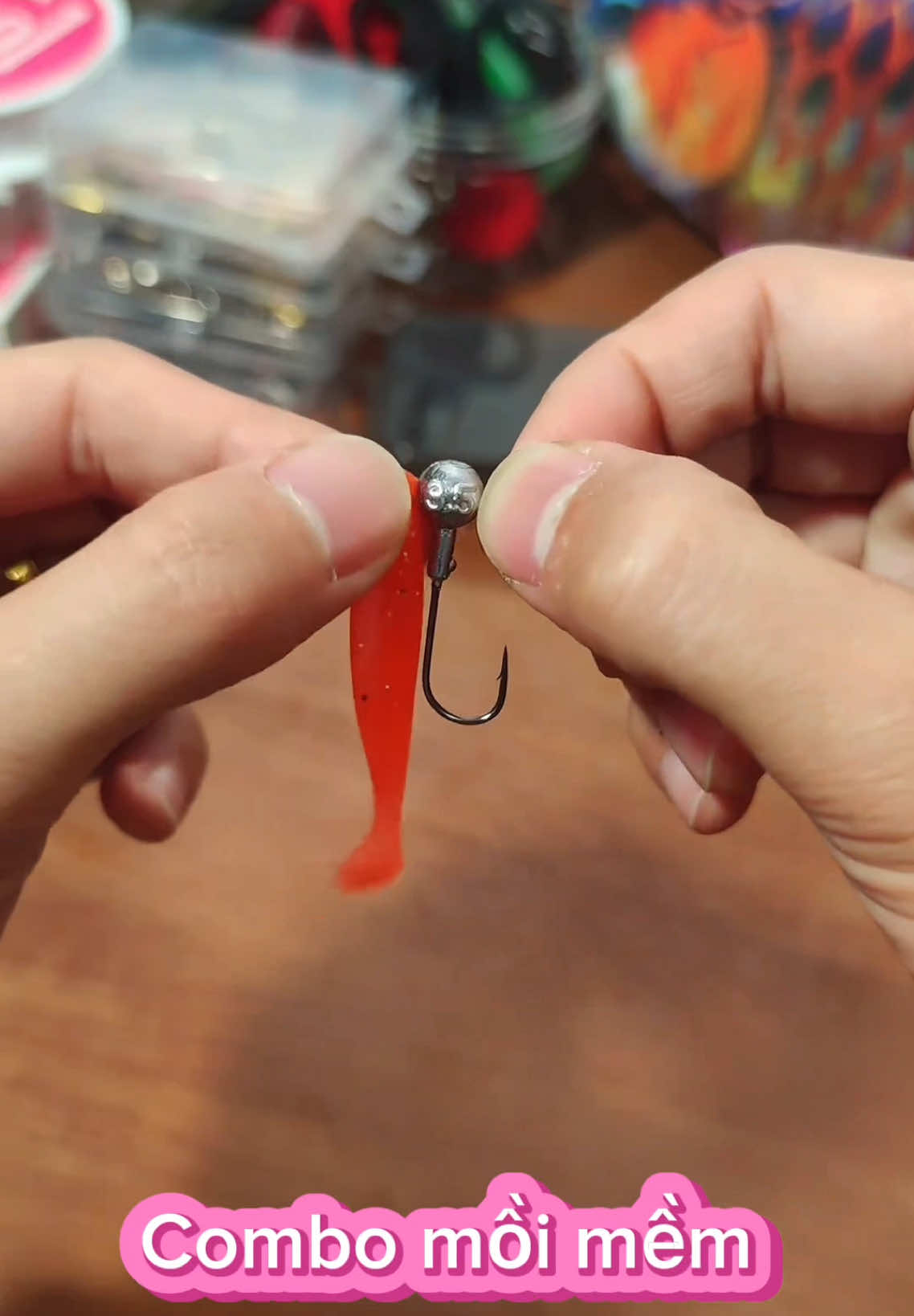 Combo bộ mồi mềm đủ loại và kèm lưỡi #moicaulure #moilure ##fishingtiktoks #cauca #caucatunhien #cá #caucagiaitri 