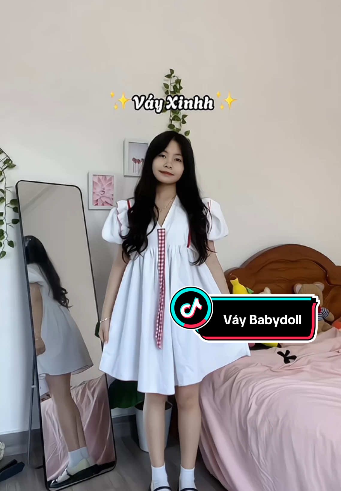 Trông cứ như ebe ấy nhò😻#đầm_xinh #đầmbabydoll #vayxinh #vaybabydoll #outfit #review #xuhuong #xh #foryou 