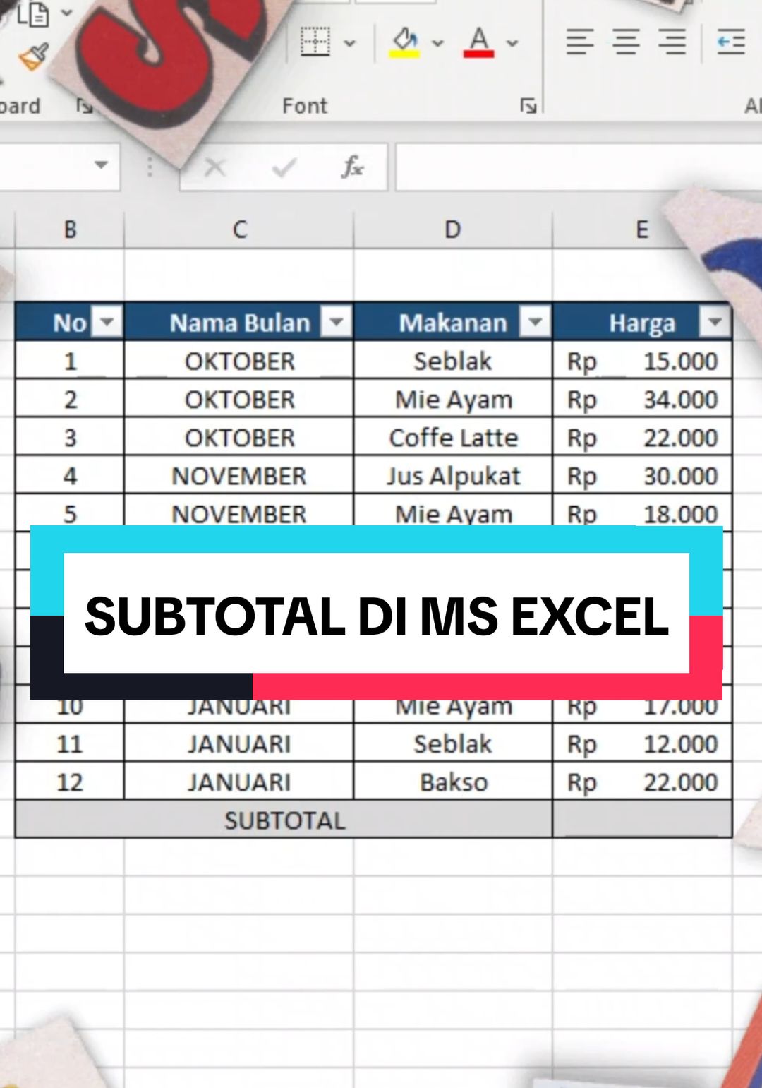 Belajar Microsoft Excel Part 37 #microsoftexcel #excel #belajardenganbaracuan #fyp #baracuan #tutorial 