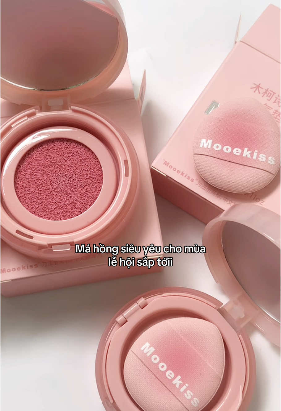 Màu nào cũng xinhh, viral dùm toii #mooekiss #cushionblush #mahong #blush #makeup #trangdiem #reviewlamdep #lamdep #xuhuong #beauty #trending #fyp #cooltone #warmtone #viral 