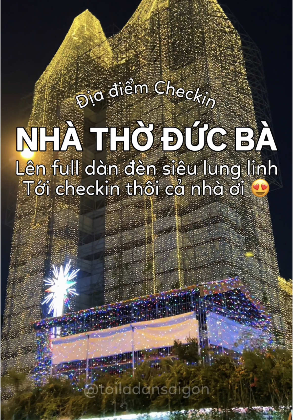 Nhà Thờ Đức Bà lên đèn siu lung linh tới checkin thôi cả nhà ơi #checkingiangsinh #nhathoducba #toiladansaigon #xuhuong #giangsinh2024 #diadiemhot #quan1 