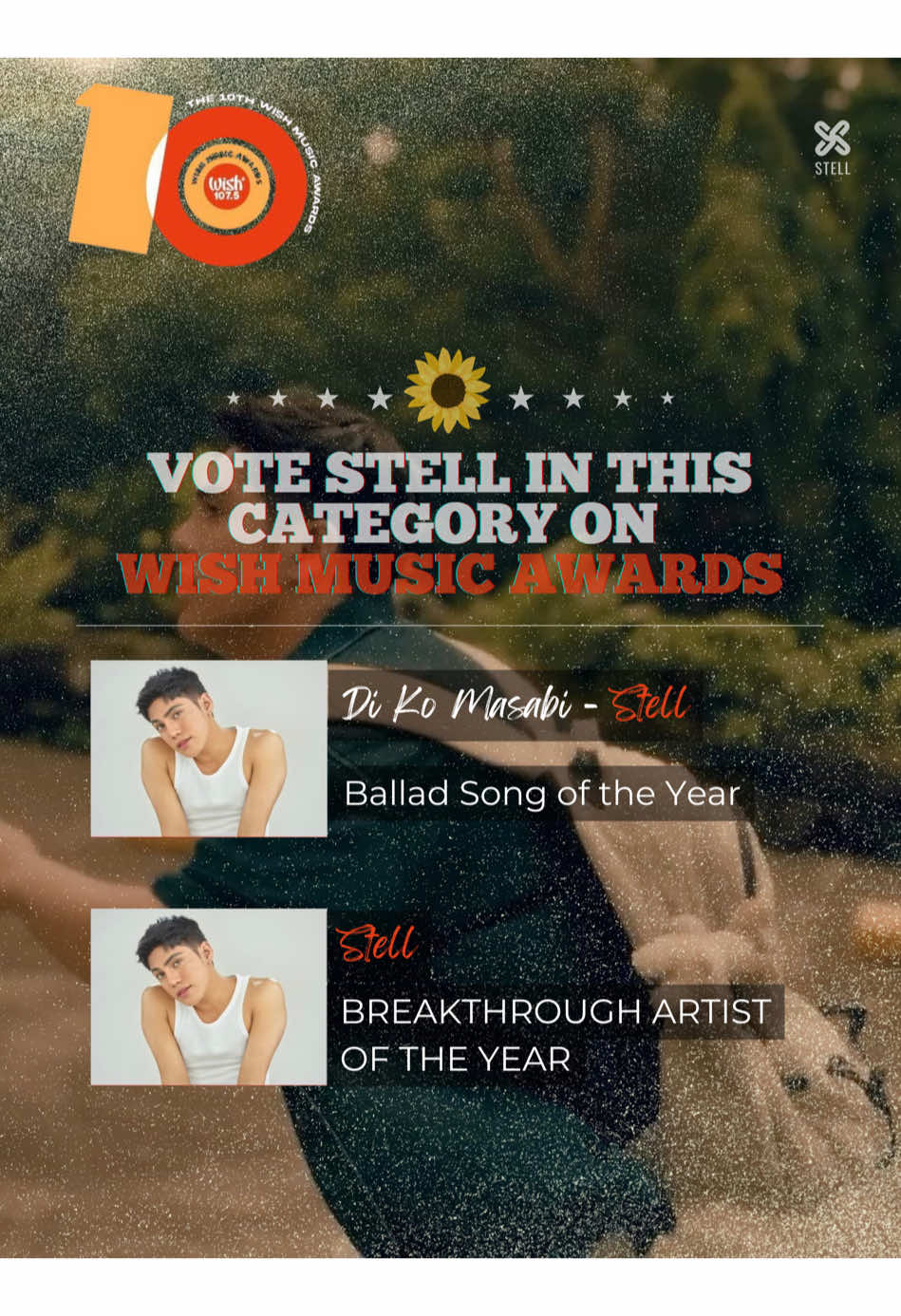 VOTE STELL ON WMA on this category: 🌻 WISH BALLAD SONG OF THE YEAR - DI KO MASABI (Stell) 🌻 WISH BREAKTHROUGH ARTIST OF THE YEAR - STELL 🔗 https://awards.wish1075.com #wishvotingcampaignforstell  #Stell #SB19_STELL #stellajero #wishmusicawards #wishmusicaward2024 