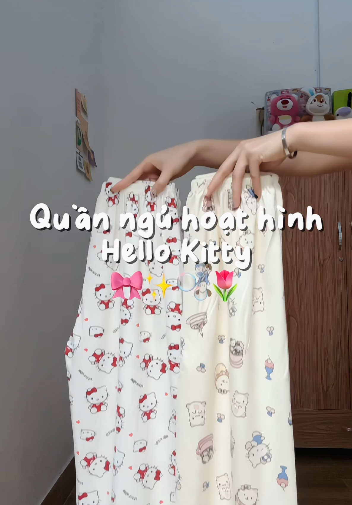 Quần ngủ hoạt hình hello kitty 🎀 #fypシ゚viral #viral #outfit #xuhuong #review 