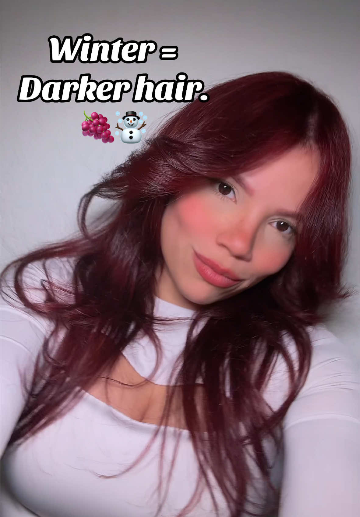 - Merry xmas to YOU!☃️🎄🍇 . . . #WinterHair #DecemberHair #ChristmasHair #DarkHair #DarkRed #redviolethair #burgundyhair #cherryred #cherryredhair #cherrycola #cherrycolahair #hairtok #cabellorojo #hicolor #magenta #trueviolet #xmondo #berry #xmondogloss #hairgloss #hairtransformation #haircolorchange #haircolortransformation #fyp #fypシ゚viral #paratiiiiiiiiiiiiiiiiiiiiiiiiiiiiiii 