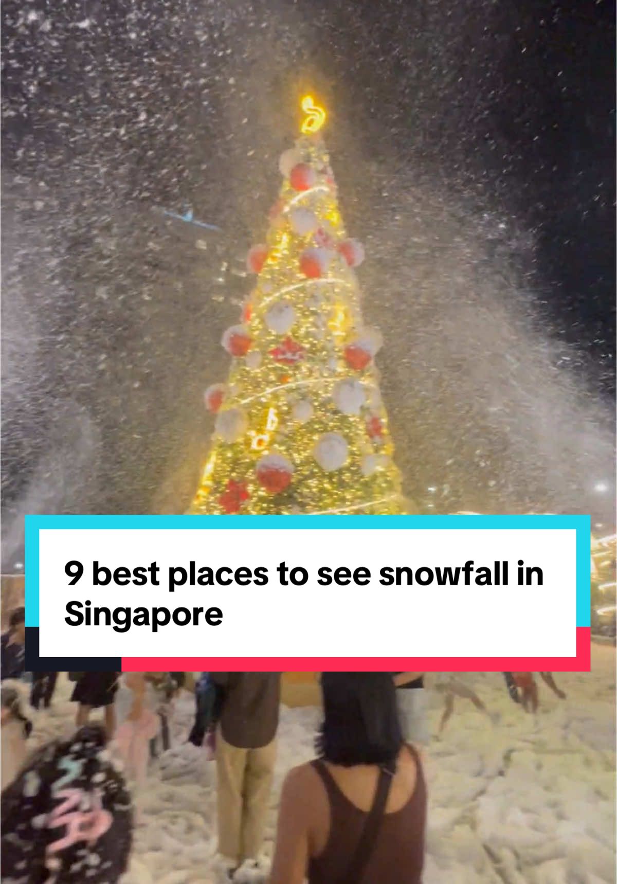 Our favourite places to catch snow in Singapore this holiday season! 🌨️☃️ 1. Tanglin Mall 📆Till 1 Jan 2025 Weekdays Avalanche (Foam): 7:30 pm to 7:45 pm Snow (Artificial Snow): 7:45 pm to 8:00 pm Weekends Avalanche (Foam): 7:30 pm to 7:45 pm & 8:30 pm to 8:45 pm Snow (Artificial Snow): 7:45 pm to 8:00 pm & 8:45 pm to 9:00 pm 
‌2. Christmas Wonderland at Gardens by the Bay - Till 1 Jan 2025 📆Till 1 Jan 2025 ❄️Daily after each Garden Rhapsody light and sound show (7:45pm, 8:45pm, 9:35pm) 
‌3. Peppa Pig Snowy fun at Marina Square 📆Till 1 Jan 2025 ❄️Mon - Thu: 2pm and 7.30pm, Fri - Sun: 2pm, 7.30pm, and 8.15pm 
‌4. VivoCity 📆Till 25 Dec 2024 ❄️Tues – Sun & PH: 7.30pm & 8.30pm 
‌5. illumi at Bayfront Event Space 📆Till 2 Feb 2025 
‌6. Hello Kitty 50th Anniversary at Changi Festive Village (Changi Airport Terminal 3) 📆Till 1 Jan 2025 ❄️Monday - Thursday 7.30 pm & 8.30 pm, Friday - Sunday 7.30 pm, 8.30 pm & 9.30 pm 
‌7. Suntec City 📆Till 25 Dec 2024 ❄️Every Thursday & Sunday 7.30pm, 8.30pm, Every Friday & Saturday 7.30pm, 8.30pm, 9.30pm, 22 – 25 December 7.30pm, 8.30pm, 9.30pm 
‌8. Jewel Changi Airport (Shiseido Forest Valley) 📆Till 2 Jan 2025 ❄️Monday to Thursday: 8:05pm and 9:05pm. Friday to Sunday, Eve of Public Holiday and Public Holiday: 8:05pm, 9:05pm and 10:05pm. 
‌9. A Universal Christmas at Universal Studios Singapore 📆Till 1 Jan 2025 ❄️6:25pm, 7:40pm (check the Universal Studios Singapore app for the latest timings)  @Resorts World Sentosa @Jewel Changi Airport @Changi Airport @marinasquaresg @sunteccitysg 