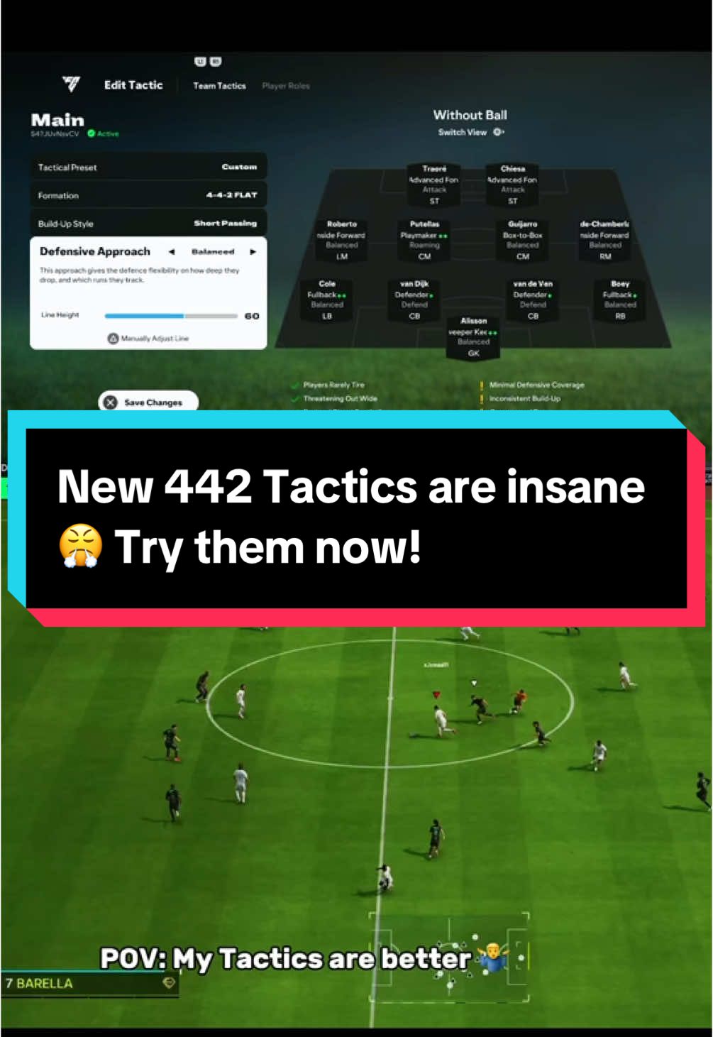 My new tactics are so clear>> #eafc25 #ultimateteam #bestcustomtacticsfc25 #442customtactics #fc25 