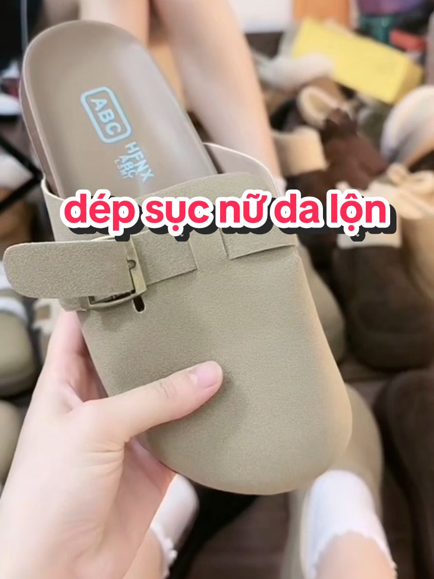 dép bít mũi da lộn #dép #depnu #giaydep #depsuc #fyp #trending #xuhuong 