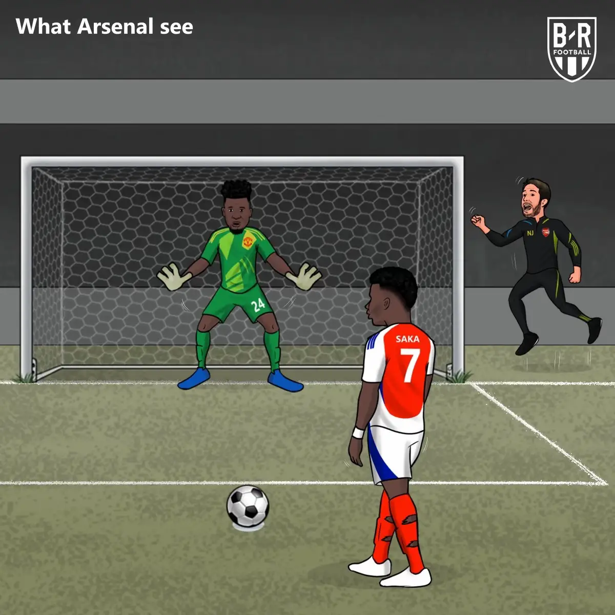 Arsenal's corners are a cheat code 😅 #arsenal #afc #prem #PremierLeague 