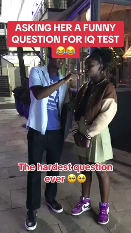 ASKING HER A FUNNY QUESTION FOR IQ TEST 😂😂#riddles #stranger #iqtest #question #funny #100k #1m 