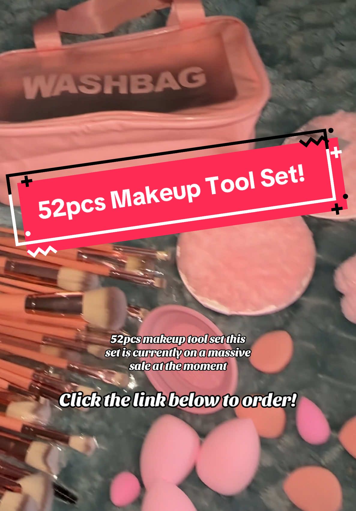 52pcs Makeup Tool Set! 👏 #makeup #beauty #TikTokMadeMeBuyIt #makeuptools #makeupset #giftideas #spotlight #trending #viral #fyp