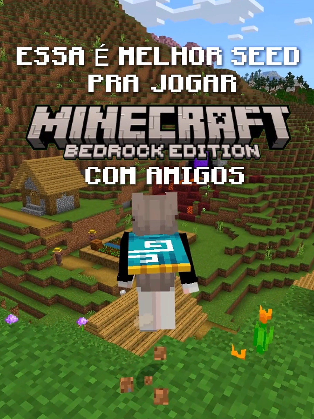 essa seed do minecraft consegue ficar melhor? #Minecraft #bedrock #seed #foryou #foryoupage #viral 